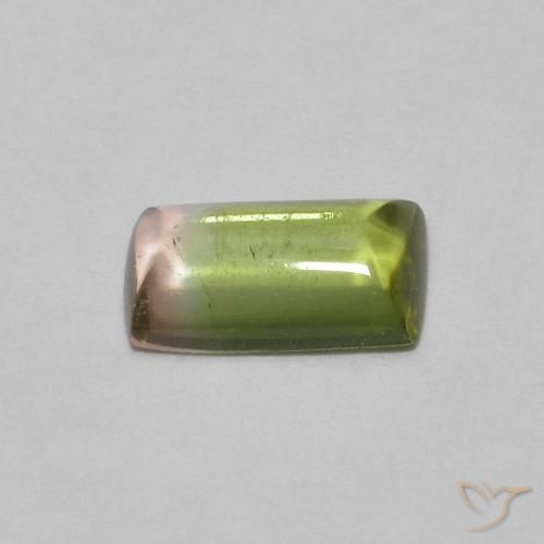 Turmalina Multicolor natural de 0.45 ct, Corte Baguette, Transparente