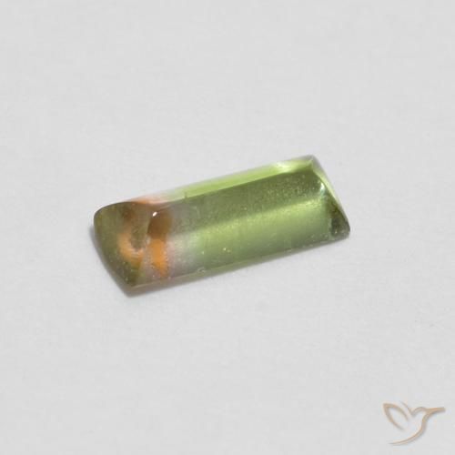 Turmalina multicolor natural de 0,29 ct, baguette, transparente