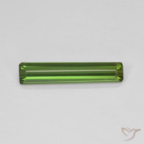 1.24ct Natural Verde oscuro turmalina, corte esmeralda, VVS-VS