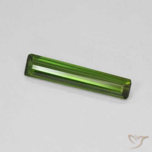 Turmalina Verde oscuro natural de 1.24 ct, Corte Octágono / Esmeralda, VVS-VS