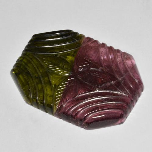 46.32ct Natural Multicolor turmalina, corte esmeralda, Translúcido
