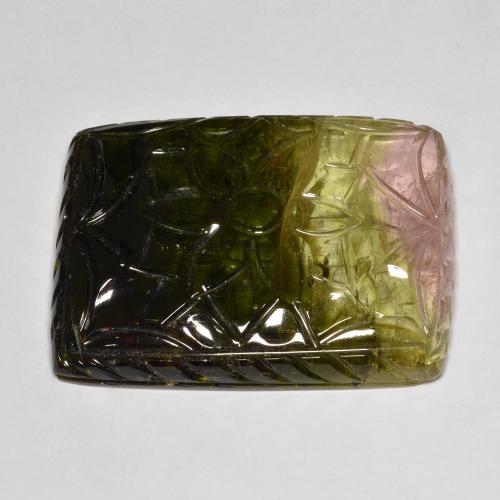 Turmalina Multicolor natural de 63.68 ct, Elegante, Translúcido