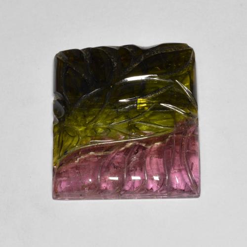 25.45ct Natural Multicolor turmalina, Corte Baguette, Translúcido