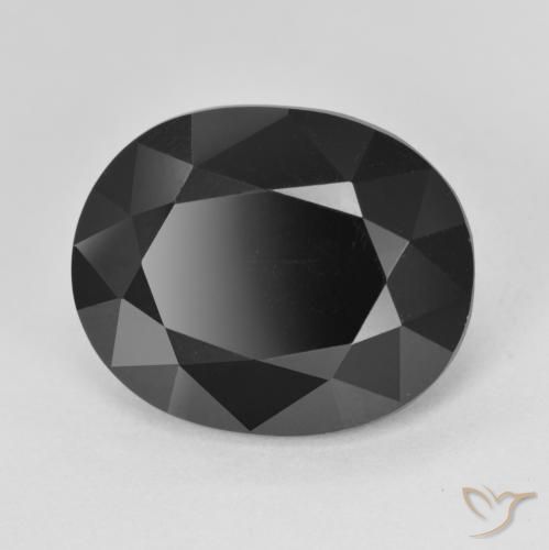 Turmalina Chorlo natural de 10.38 ct, Ovalada, Opaco