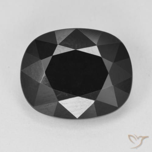 4.97ct Natural Chorlo Turmalina, Forma Cojín, Opaco