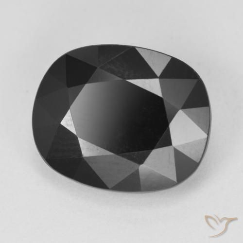 Turmalina Chorlo natural de 4.97 ct, Forma Cojín, Opaco