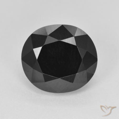 Turmalina Chorlo natural de 5.50 ct, Ovalada, Opaco