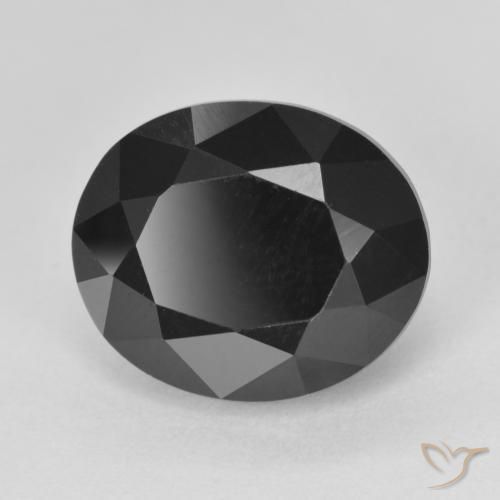 Turmalina Chorlo natural de 6.42 ct, Ovalada, Opaco
