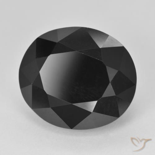 Turmalina Chorlo natural de 18.75 ct, Ovalada, Opaco