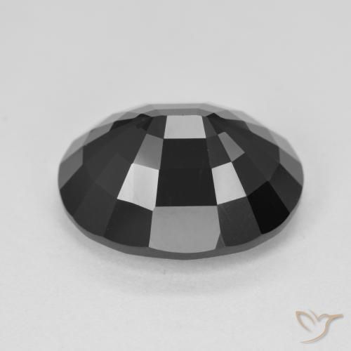 Turmalina Chorlo natural de 9.31 ct, Ovalada, Opaco