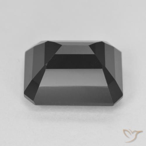 Turmalina Chorlo natural de 8.60 ct, Corte Octágono / Esmeralda, Opaco