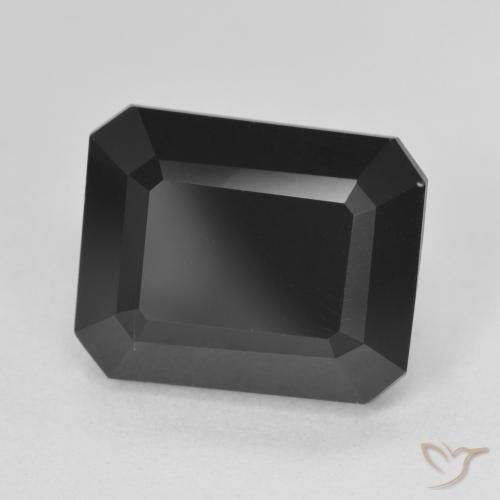 9.00ct Natural Chorlo Turmalina, corte esmeralda, Opaco