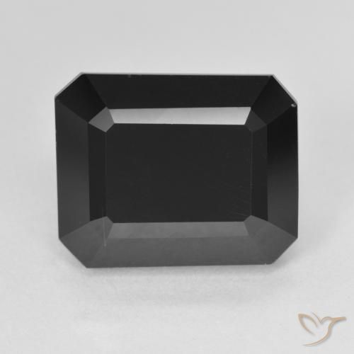 Turmalina Chorlo natural de 9.00 ct, Corte Octágono / Esmeralda, Opaco