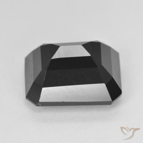 Turmalina Chorlo natural de 9.00 ct, Corte Octágono / Esmeralda, Opaco