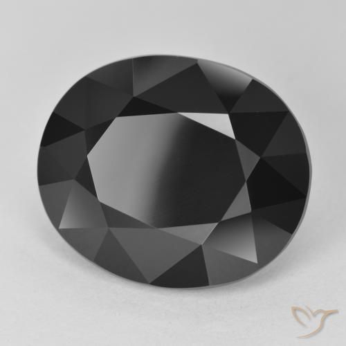 Turmalina Chorlo natural de 16.98 ct, Ovalada, Opaco