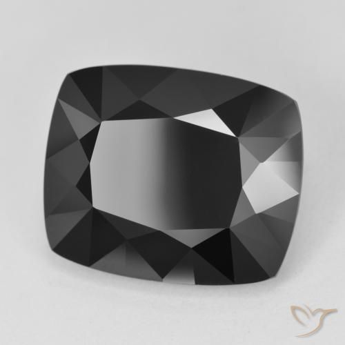 Turmalina Chorlo natural de 16.37 ct, Forma Cojín, Opaco