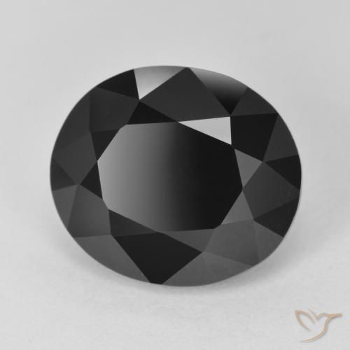 Turmalina Chorlo natural de 8.56 ct, Ovalada, Opaco
