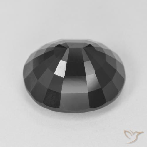 Turmalina Chorlo natural de 12.09 ct, Ovalada, Opaco