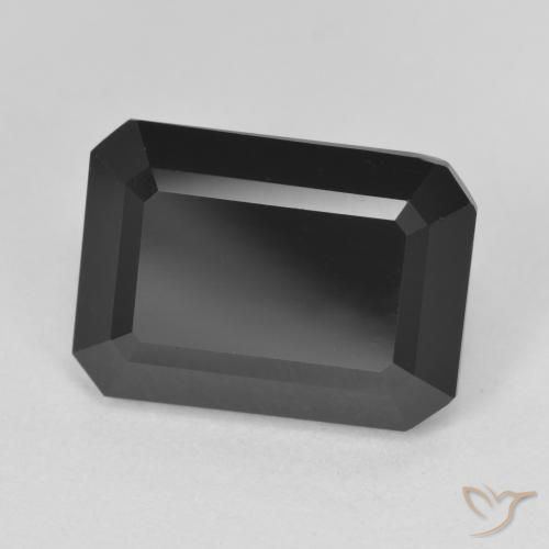 Turmalina Chorlo natural de 8.59 ct, Corte Octágono / Esmeralda, Opaco