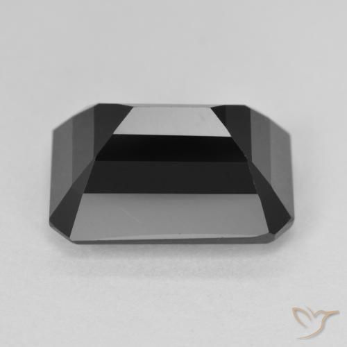 Turmalina Chorlo natural de 8.59 ct, Corte Octágono / Esmeralda, Opaco