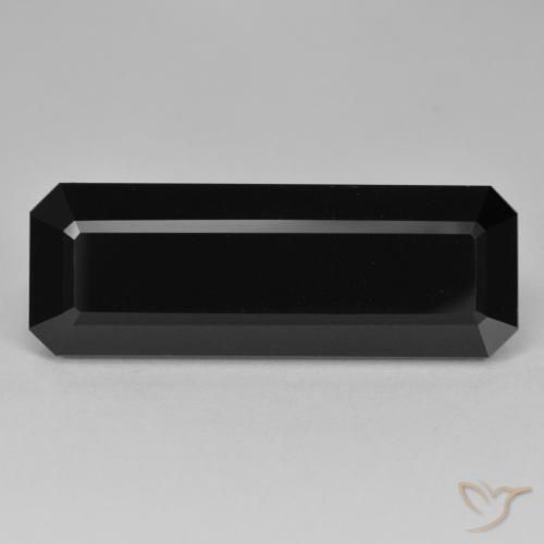 Turmalina Chorlo natural de 34.34 ct, Corte Octágono / Esmeralda, Opaco
