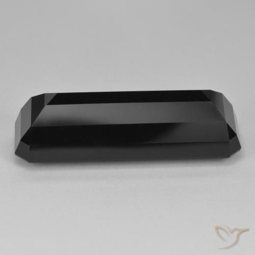 Turmalina Chorlo natural de 34.34 ct, Corte Octágono / Esmeralda, Opaco