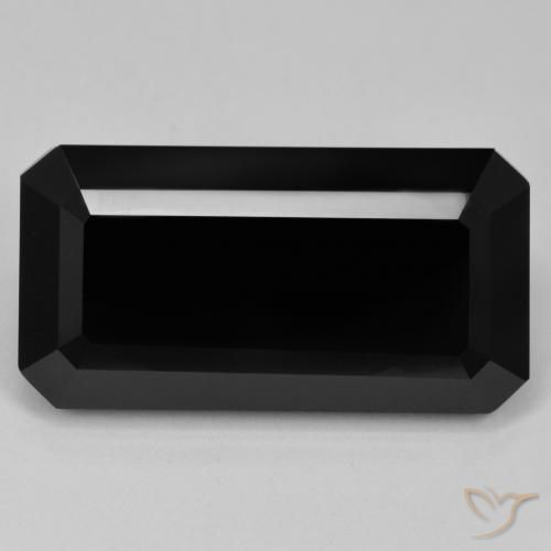 38.28ct Natural Chorlo turmalina, corte esmeralda, Opaco