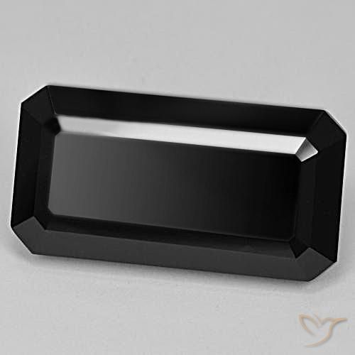 Turmalina Chorlo natural de 38.28 ct, Corte Octágono / Esmeralda, Opaco