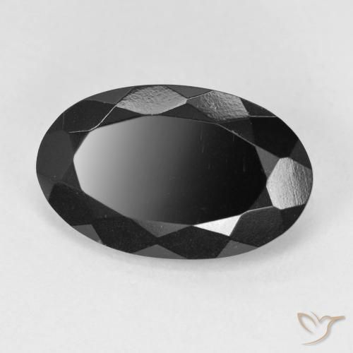 Turmalina Chorlo natural de 5.75 ct, Ovalada, Opaco