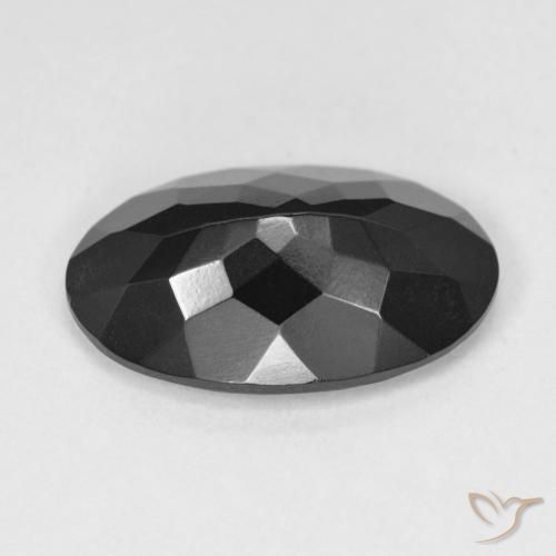 Turmalina Chorlo natural de 5.75 ct, Ovalada, Opaco