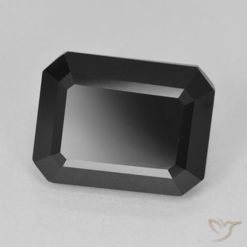 Turmalina Chorlo natural de 7.55 ct, Corte Octágono / Esmeralda, Opaco
