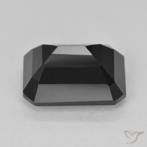 Turmalina Chorlo natural de 7.55 ct, Corte Octágono / Esmeralda, Opaco