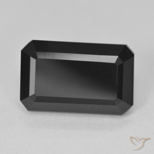 11.73ct Natural Chorlo Turmalina, corte esmeralda, Opaco
