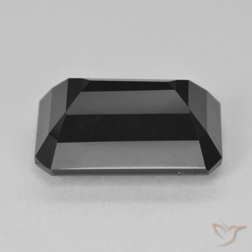 Turmalina Chorlo natural de 11.73 ct, Corte Octágono / Esmeralda, Opaco