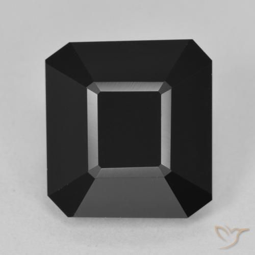 7.69ct Natural Chorlo Turmalina, corte esmeralda, Opaco
