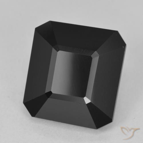 Turmalina Chorlo natural de 7.69 ct, Corte Octágono / Esmeralda, Opaco