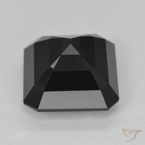 Turmalina Chorlo natural de 7.69 ct, Corte Octágono / Esmeralda, Opaco