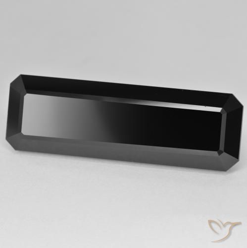Turmalina Chorlo natural de 52.87 ct, Corte Octágono / Esmeralda, Opaco