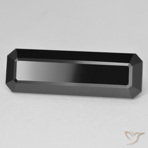 Turmalina Chorlo natural de 11.81 ct, Corte Octágono / Esmeralda, Opaco