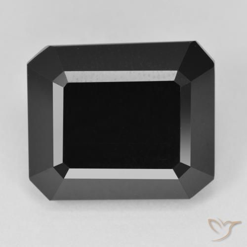 Turmalina Chorlo natural de 17.58 ct, Corte Octágono / Esmeralda, Opaco