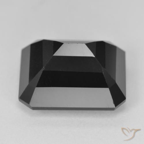 Turmalina Chorlo natural de 17.58 ct, Corte Octágono / Esmeralda, Opaco