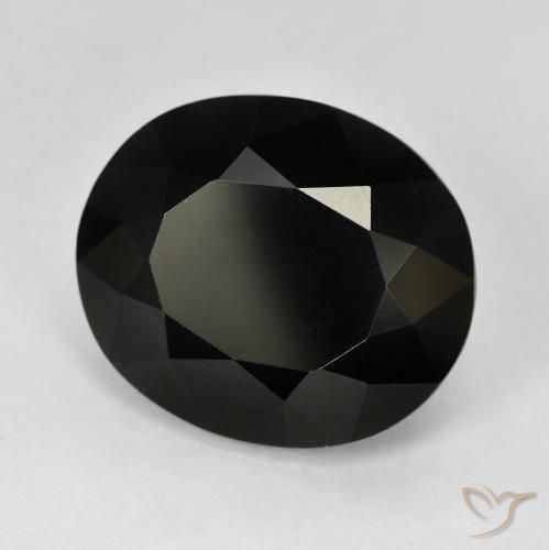 Turmalina Chorlo natural de 14.93 ct, Ovalada, Opaco