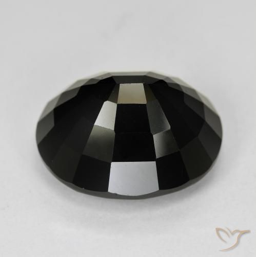 Turmalina Chorlo natural de 14.93 ct, Ovalada, Opaco
