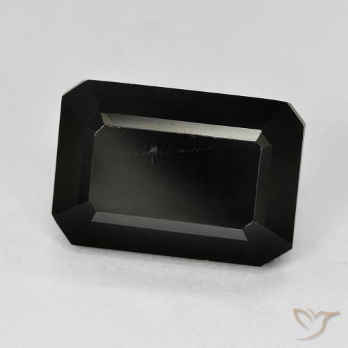 8.83ct Natural Chorlo Turmalina, corte esmeralda, Opaco