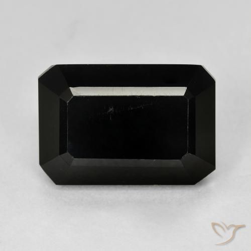 Turmalina Chorlo natural de 8.83 ct, Corte Octágono / Esmeralda, Opaco
