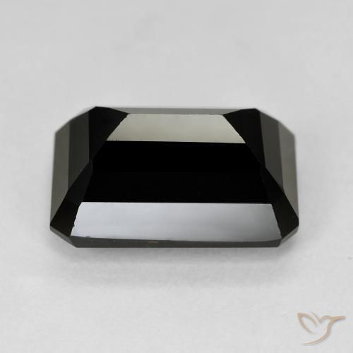 Turmalina Chorlo natural de 8.83 ct, Corte Octágono / Esmeralda, Opaco