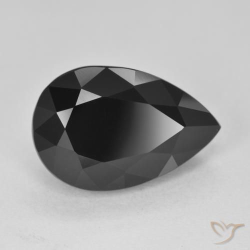 Turmalina Chorlo natural de 10.52 ct, En forma de pera, Opaco