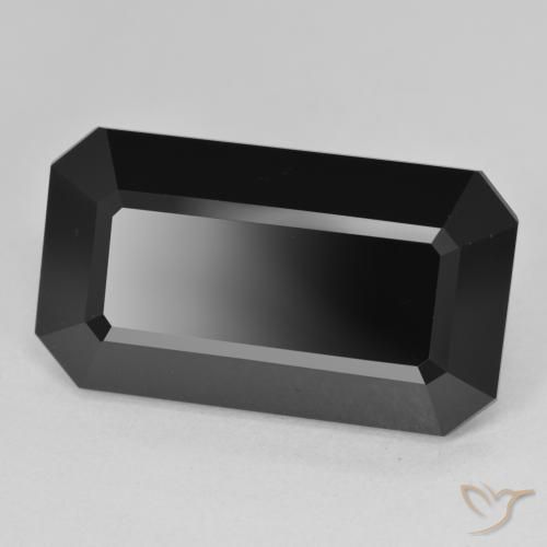 Turmalina Chorlo natural de 20.66 ct, Corte Octágono / Esmeralda, Opaco