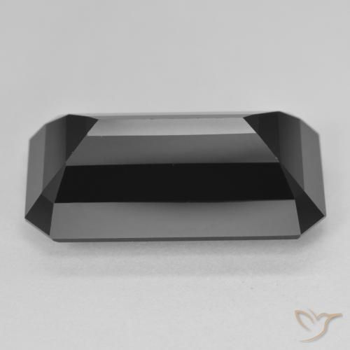 Turmalina Chorlo natural de 20.66 ct, Corte Octágono / Esmeralda, Opaco