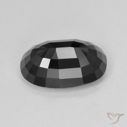 Turmalina Chorlo natural de 6.96 ct, Ovalada, Opaco